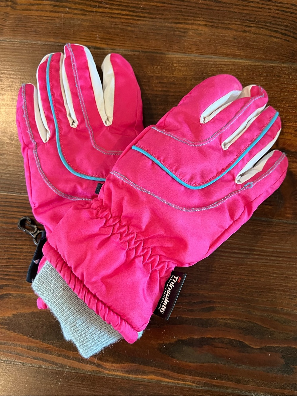 Girls Pink Winter Gloves Thinsulate Size 4-6x